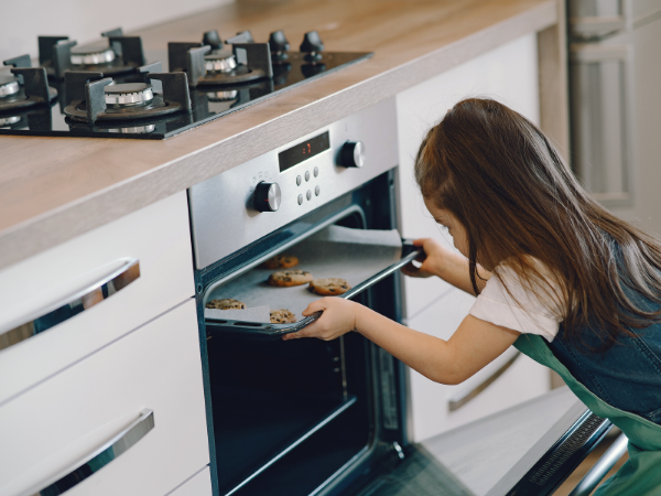 kid baking cookies